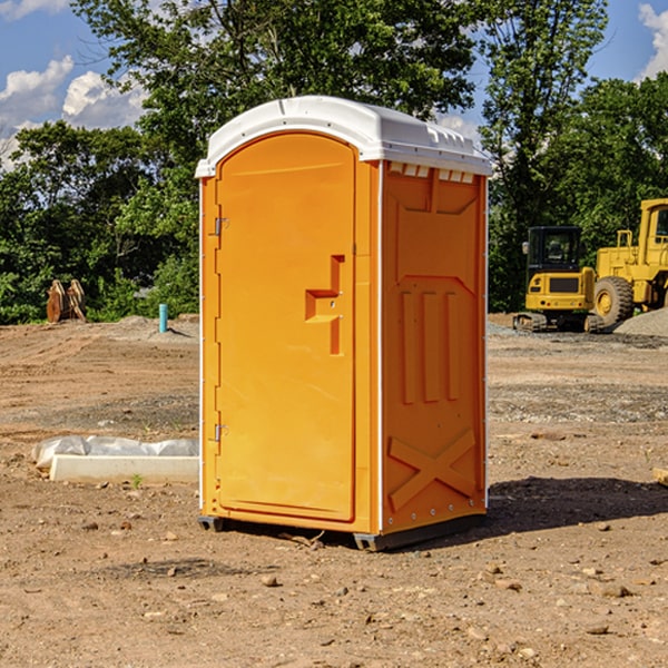 how often are the portable restrooms cleaned and serviced during a rental period in Palo Pinto